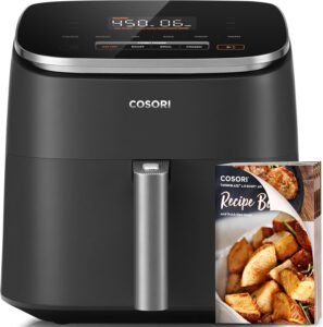 Cosori Air Fryer 6QT 9-in-1 TurboBlaze, 90°F–450°F Precise Heating (Dark Gray)